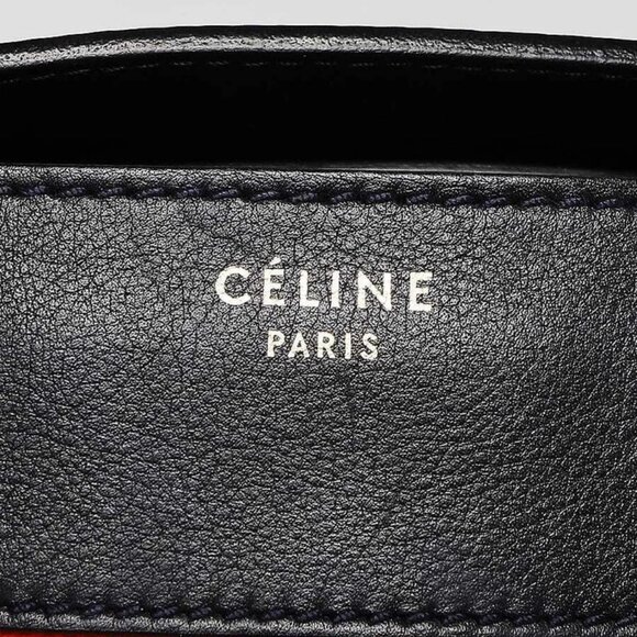 Celine Poppy/Multicolor Calfskin Leather and Canvas Mini Luggage Tote Bag - Picture 11 of 11